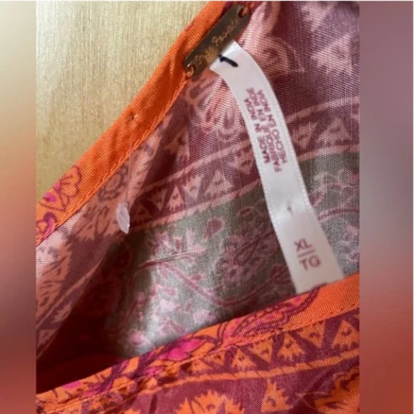 Free People Mira Coral One Shoulder Bohemian Tunic Tank Top.- XL - Picture 9 of 11